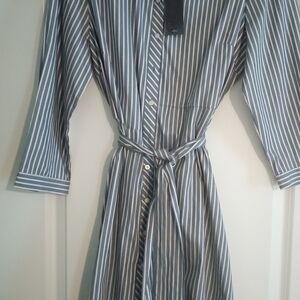 Tommy Hilfiger Blue and White Striped Dress